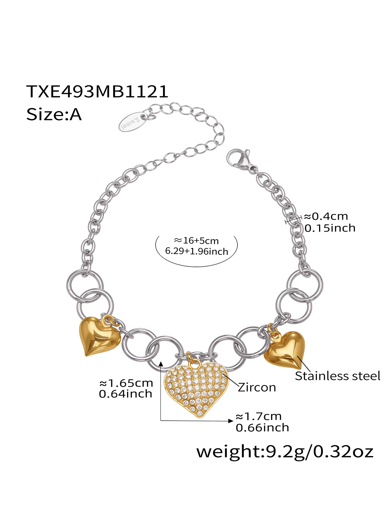 Liora mode polonais amour coeur Imitation perle pendentif chaîne colliers Bracelets pour femmes en a