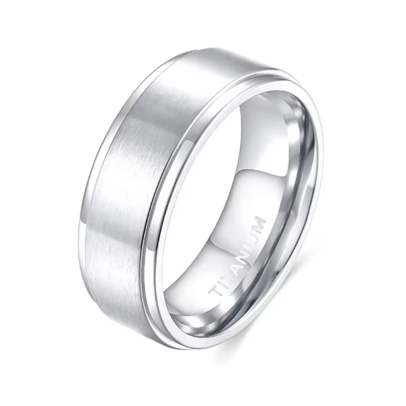 Somen 4/6/8mm hommes bague titane argent couleur brossé femmes bague unisexe alliance Simple bagues 