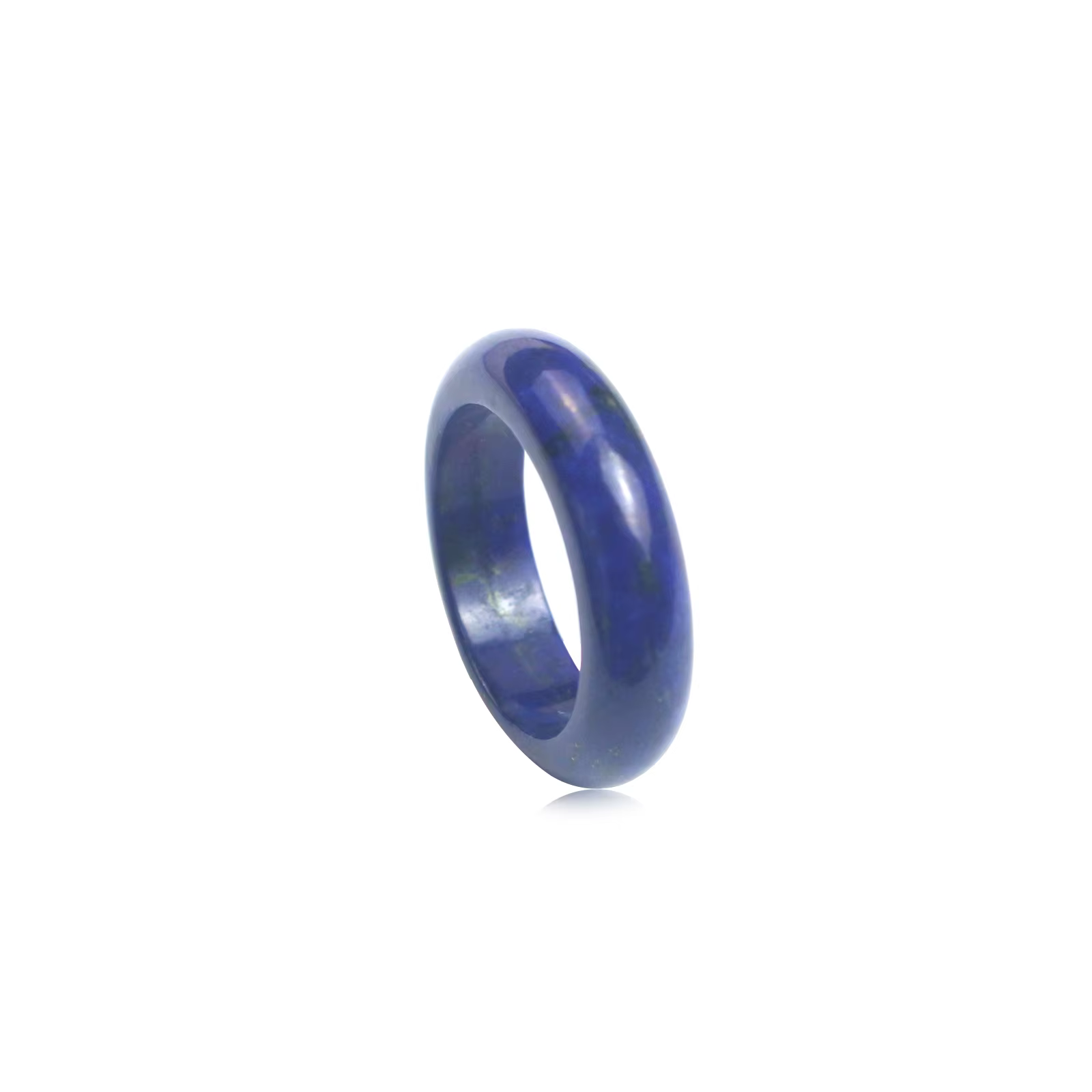 Bagues en pierre naturelle Lapis Lazuli pour femmes et hommes, bijoux solides de 6mm de large, gemme