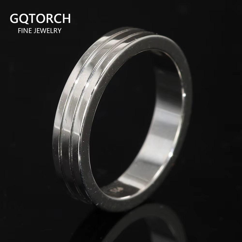 Bagues de couple en argent regardé 925 véritable pour hommes et femmes, bijoux minimalistes, cercle 