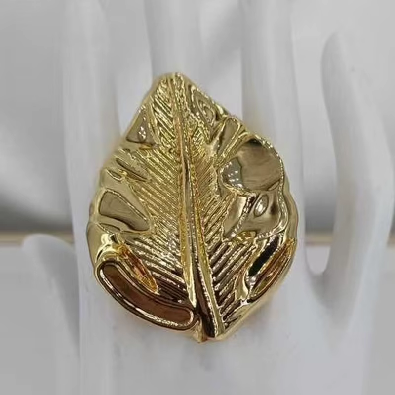 Ensemble couleur or 18 carats pour femmes, nouveau Design, cadeau de mariée, grand anneau à la mode,
