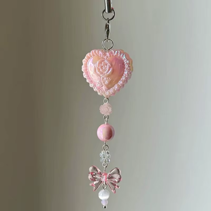 Pendentif perlé de téléphone portable CoAdvantages, Rose, Cadeau romantique, Créatif, Lolita, Charme
