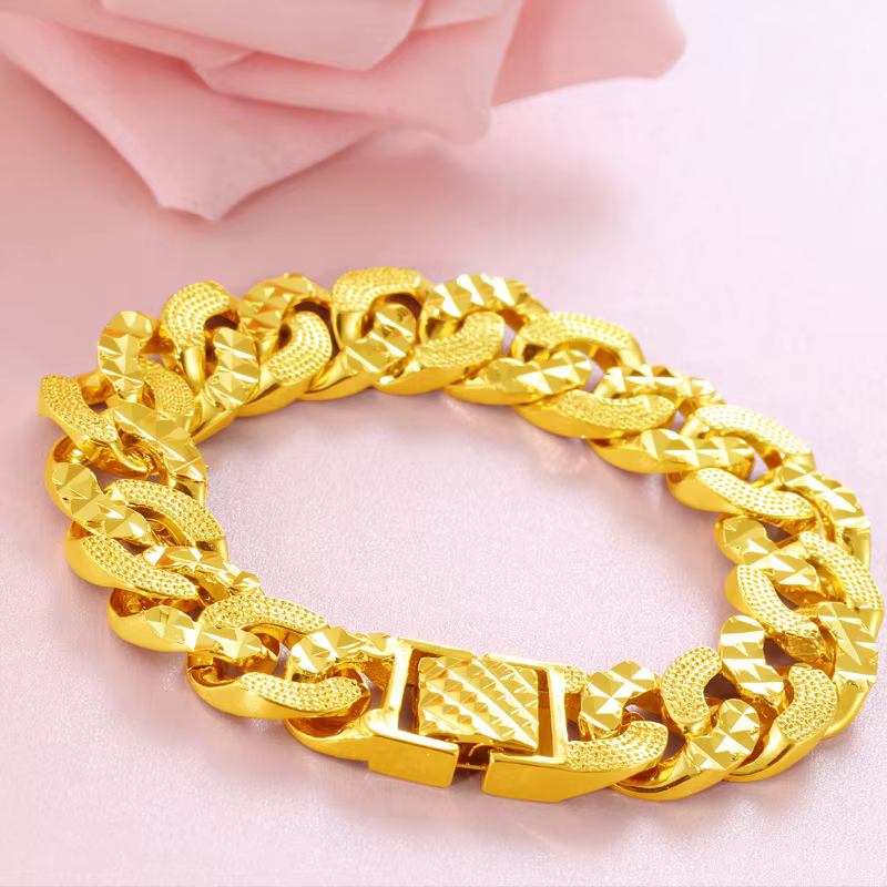 SAIYE Forever ne se décolore pas 24K or rempli bijoux Bracelets pour hommes femmes Pulseira Feminina