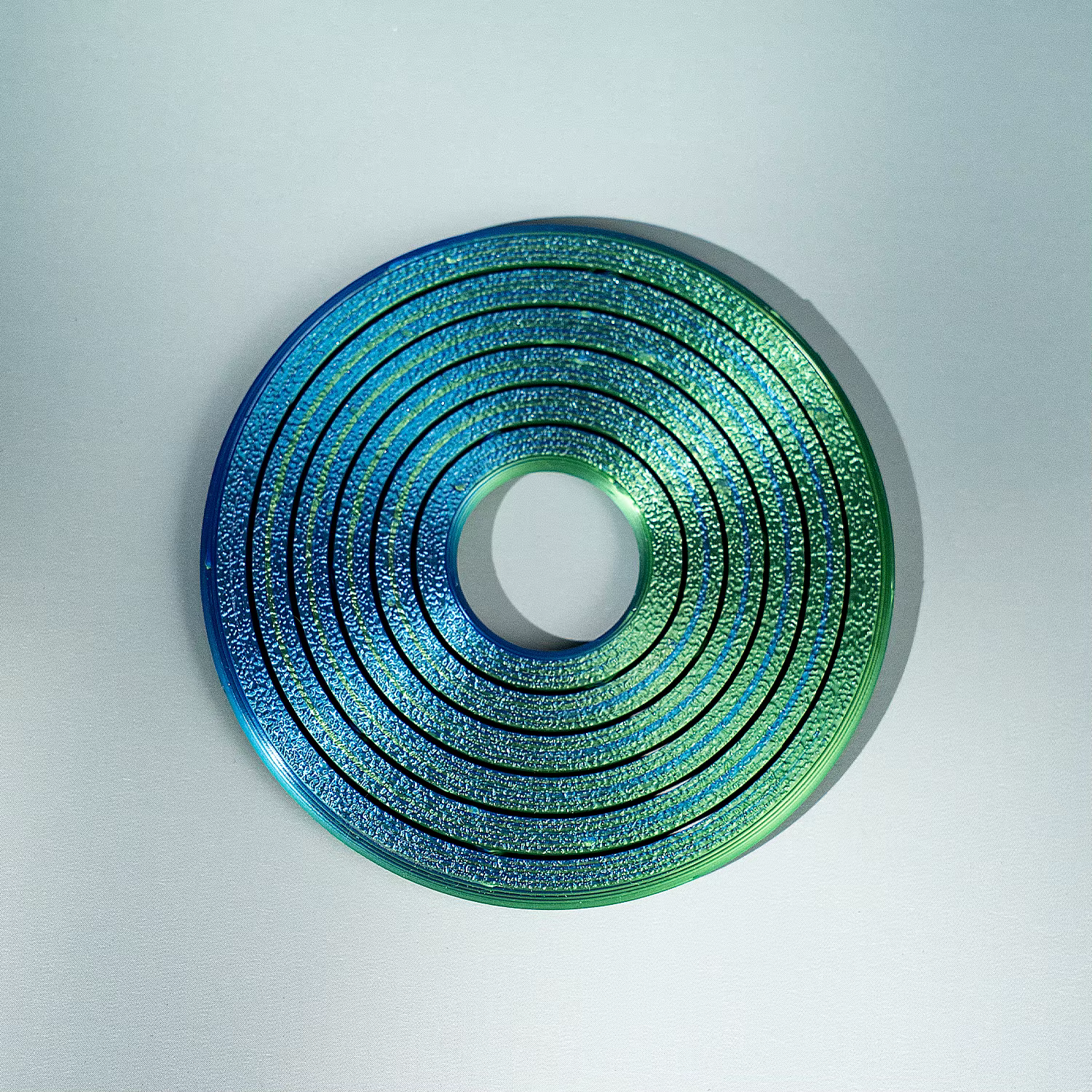 Anneau de doigt hexagonal imprimé en 3D, nouveauté rotative colorée, matériau PLA, jouet de bureau U