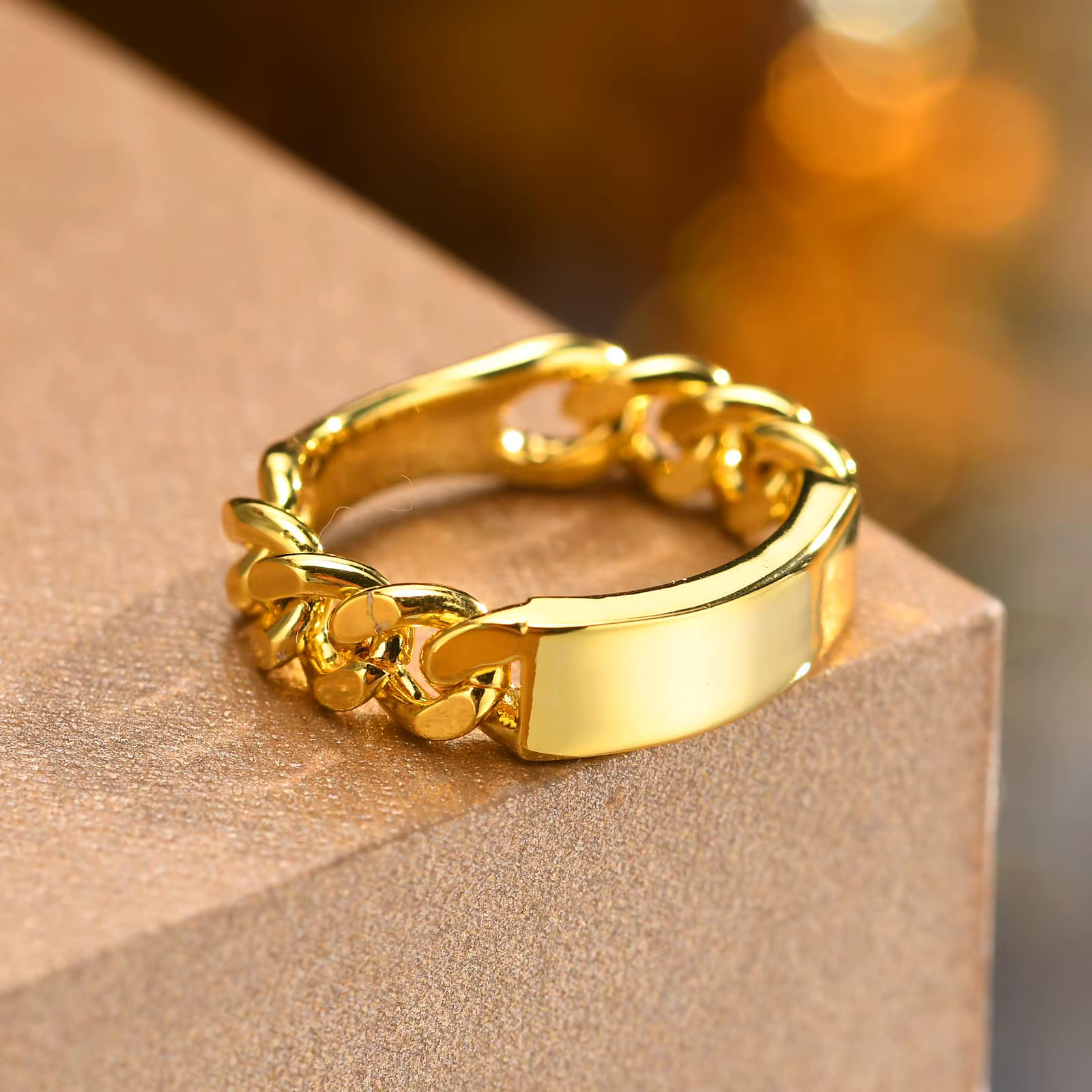 ChimPersonnalisé Nom ou Date Bague pour Femmes Bol Born Initial Finger Band, Or Plaqué Métal JORings