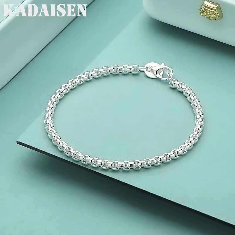 Bracelet à breloques en argent sterling 925, magnifique, à la mode, pour femme, bijoux de mariage, H
