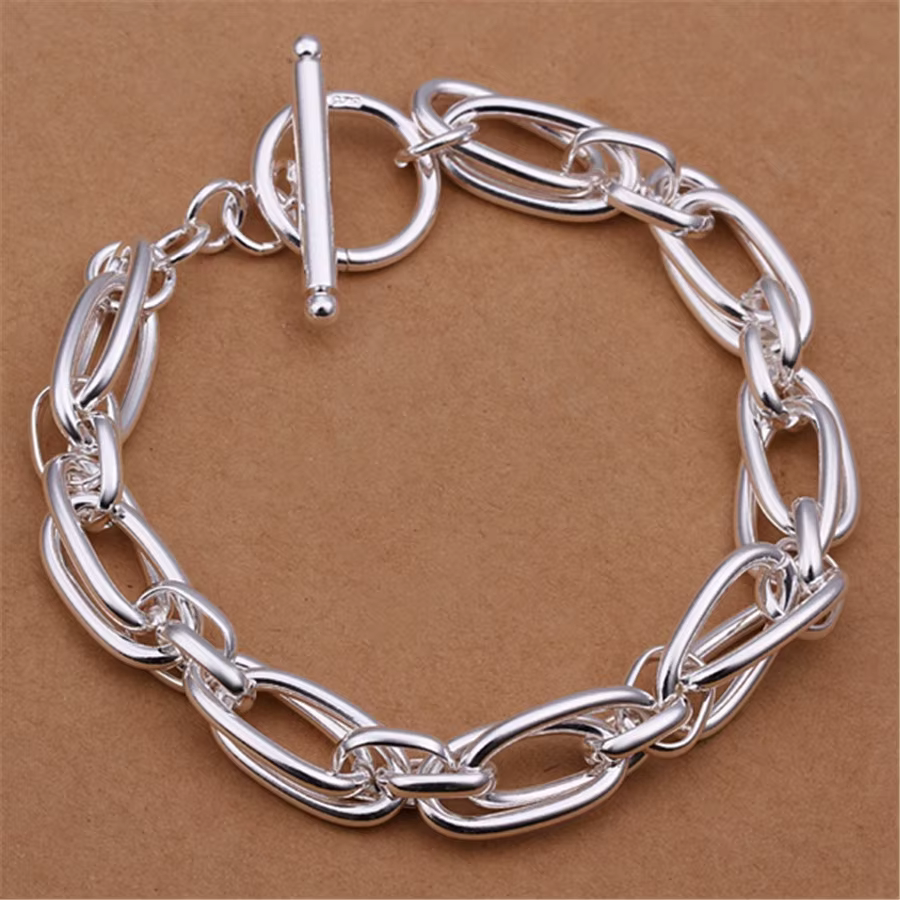 Bracelets en argent Sterling 925 pour hommes et femmes, chaîne, cadeau de mariage Noble, bijoux à la