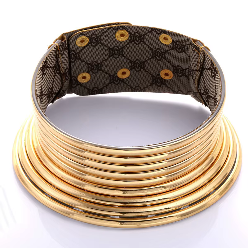 Parures de bijoux vintage africaines, collier ras-du-cou bohème indien, bracelet à deux rangs, ensem