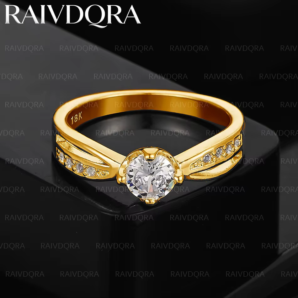 Bague de mariage en Zircon plaqué or 18 carats pour femmes et hommes, bijoux à la mode, accessoires 