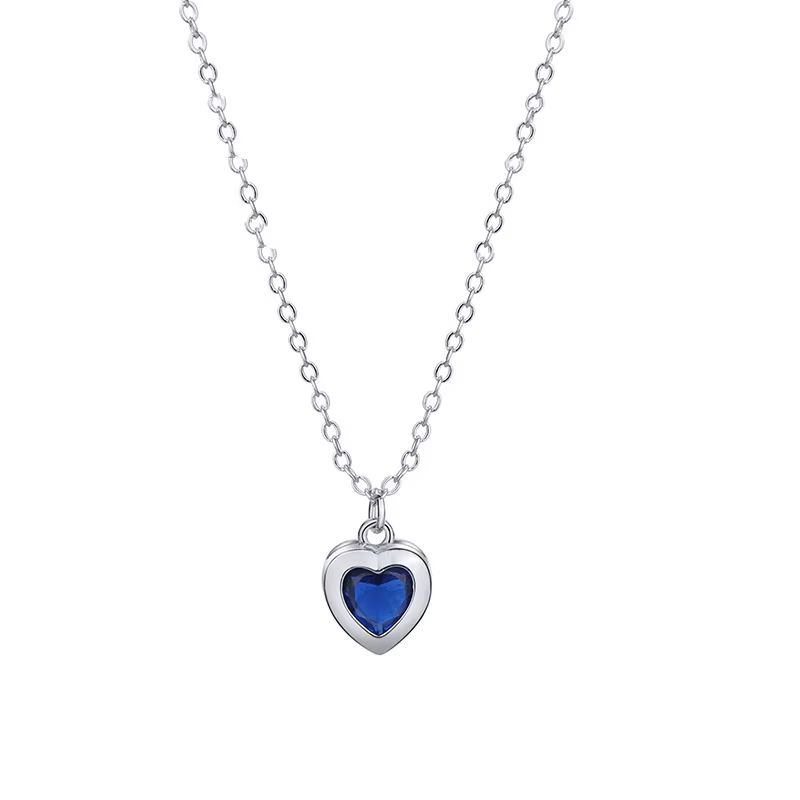 Collier pendentif coeur CZ créatif pour femme, document en argent, tempérament exquis, colliers de l