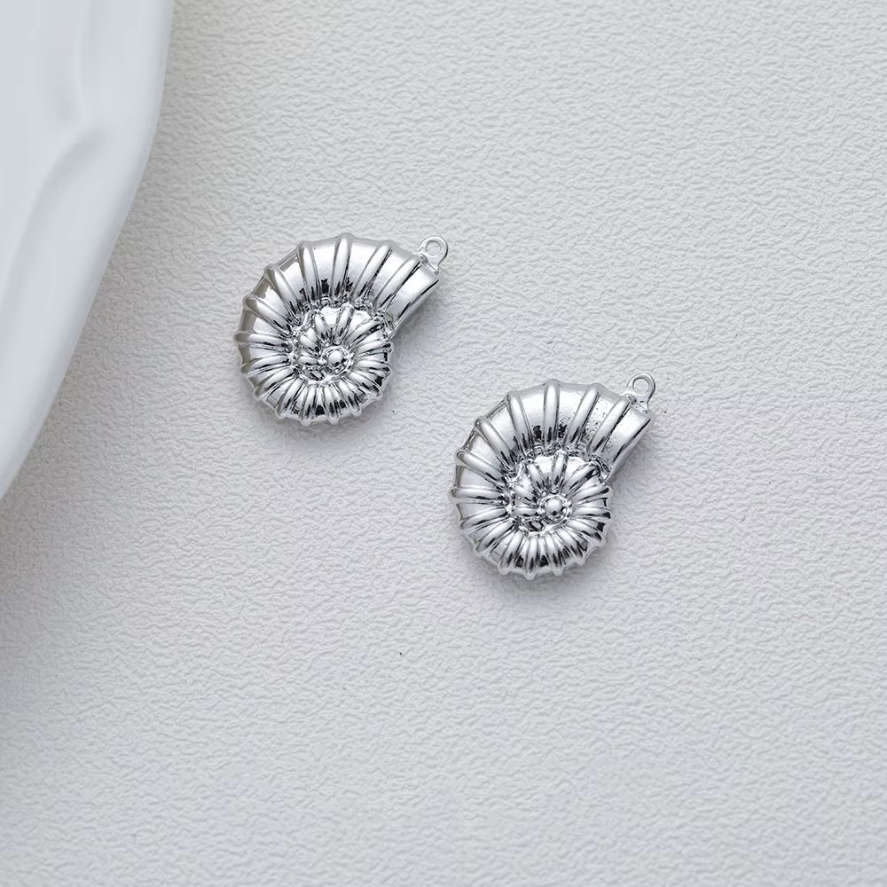 Breloques en laiton plaqué or 14 carats, pendentif en forme de conque, bijoux de bricolage, fournitu