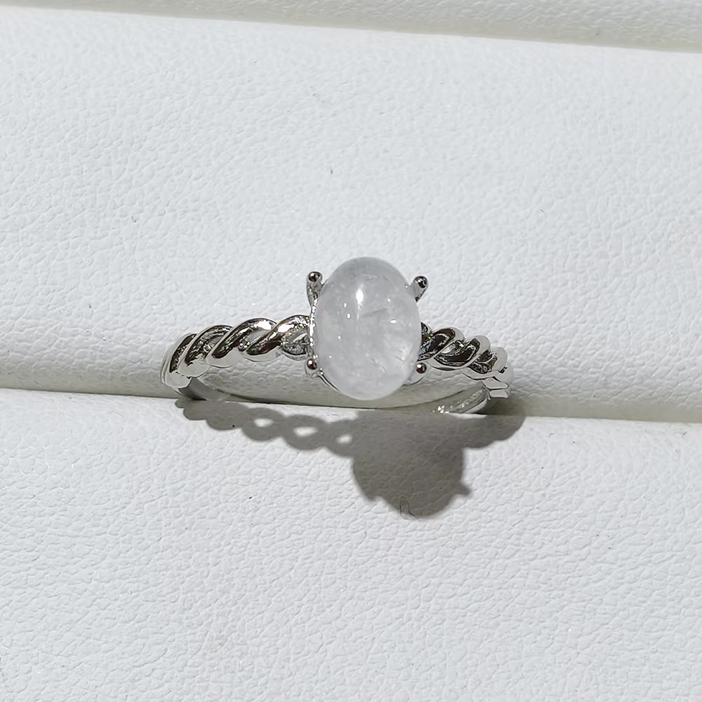 Bague en agate 100% naturelle, style féminin, style réglable, idéale pour les soirées, bague en arge