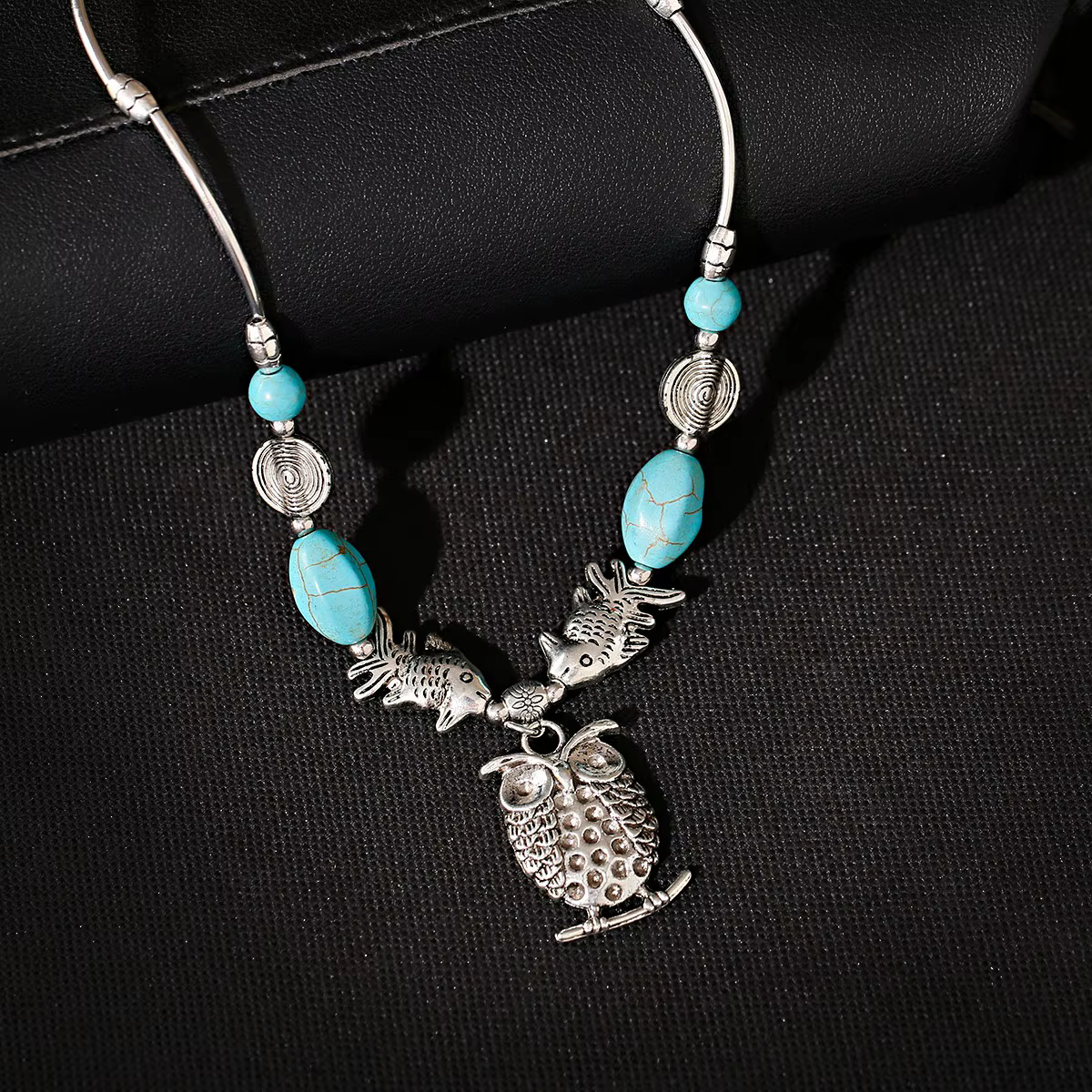 Colliers en argent tibétain pour femmes, bijoux gitans, bohème, ethnique, rouge, pierre naturelle, b