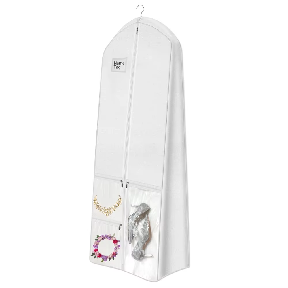 Sac à vêtement pour robe de mariée extra large, robe longue à gousset pour patients, pochette d'acce