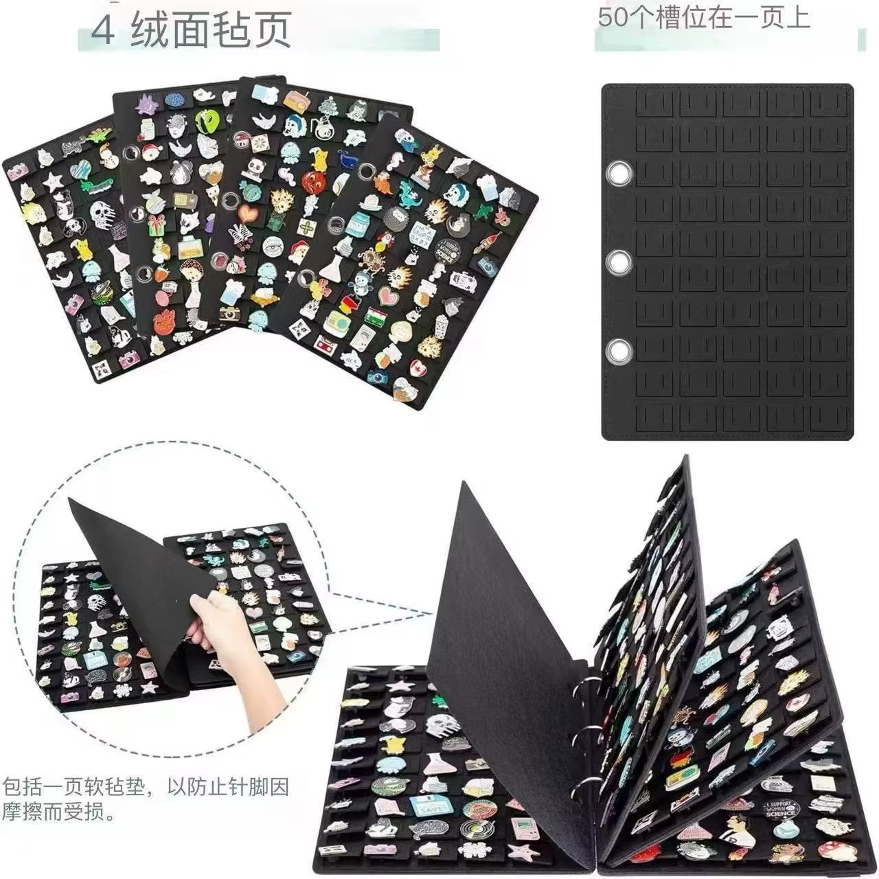 Présentoir de bijoux, rangement de colliers, pendentifs, boucles d'oreilles, accessoires, broche en