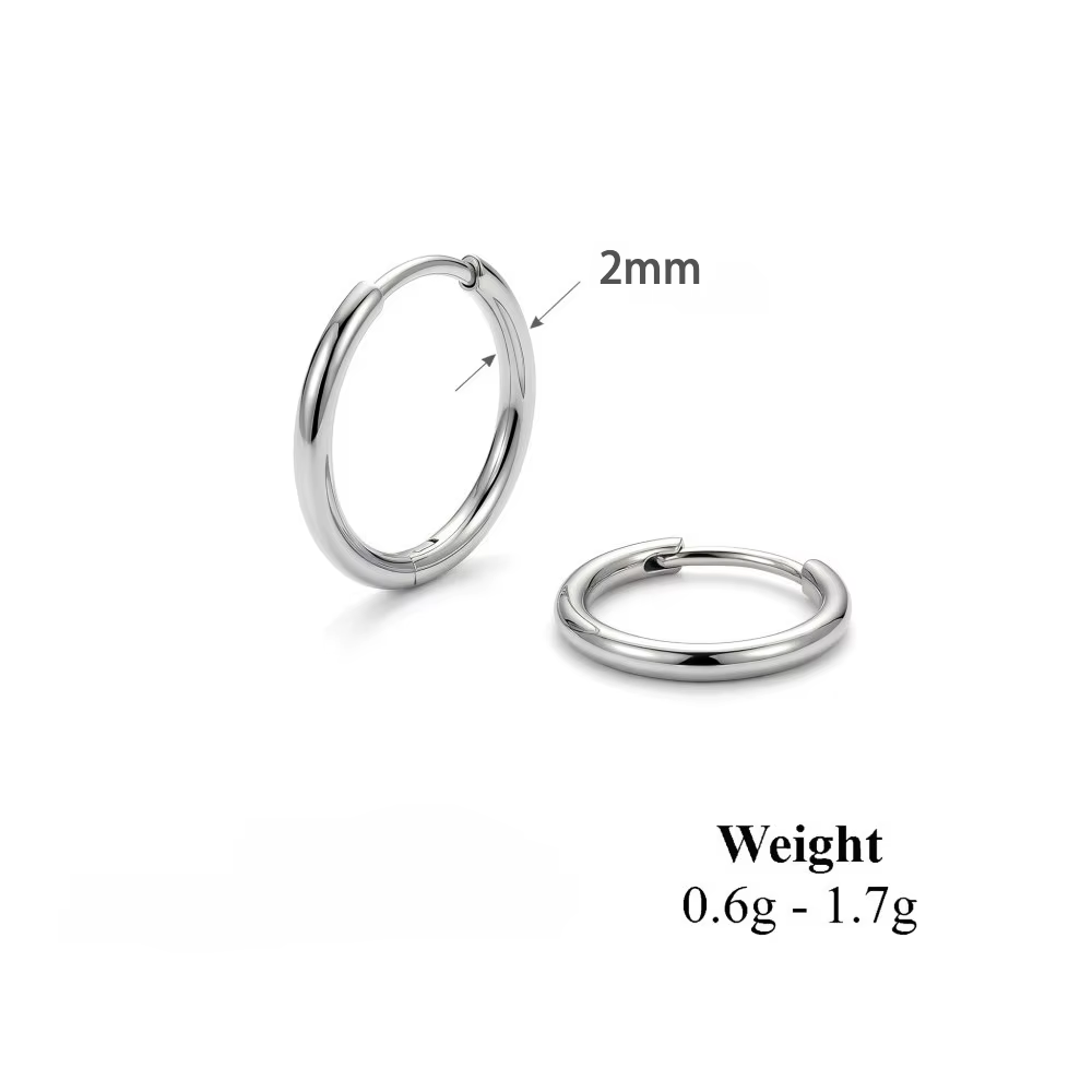 Mariasz – boucles d'oreilles minimalistes en acier inoxydable, 5-15mm, rondes, couleur or, classique