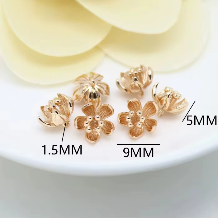 Breloques en laiton plaqué or 24K, 5x9MM, 6 pièces, accessoires de bijouterie de haute qualité pour 