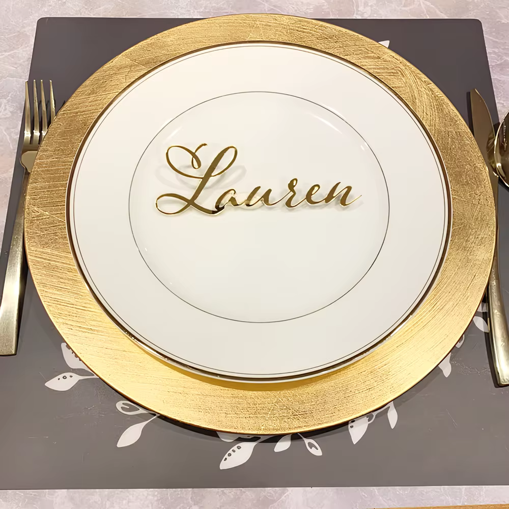 Cartes de Place Nominatives Personnalisées, Découpe au Laser, en Bois et Acrylique, pour Mariage, Ba