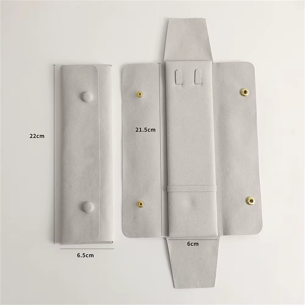 Sac de rangement multifonctionnel en microcarence pour femmes, sacs d'évaluation de bijoux portables