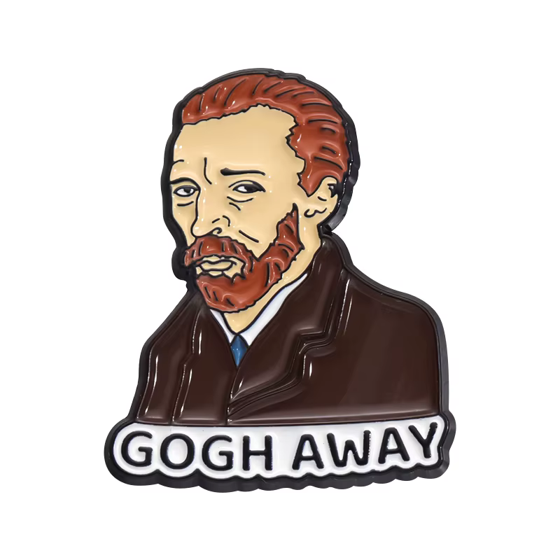Let it Gogh-Broche Personnalisée en Émail, Peinture à l'Huile, Danemark ge de Revers, Sac à Dos, Bij