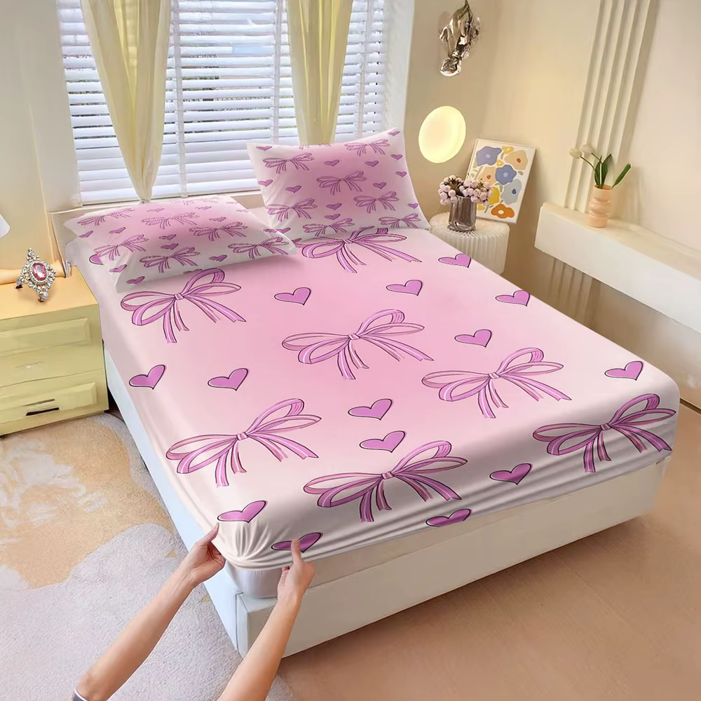 Parure de draps imprimés à motif nœud, sans garnissage, poches profondes, pour la décoration de cham