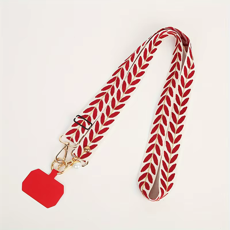 Cordon de téléphone portable réglable avec pendentif perle, multifonctionnel, bandoulière universell