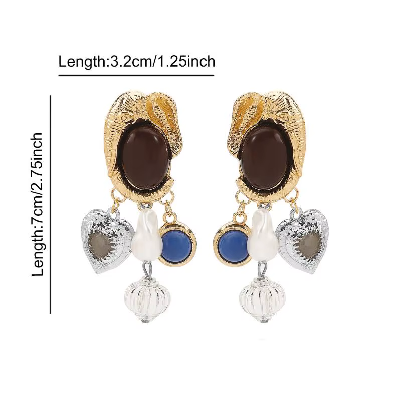 Ensemble luxueux collier et boucles d'oreilles pendentif bijoux animaux, collier de pierres précieus