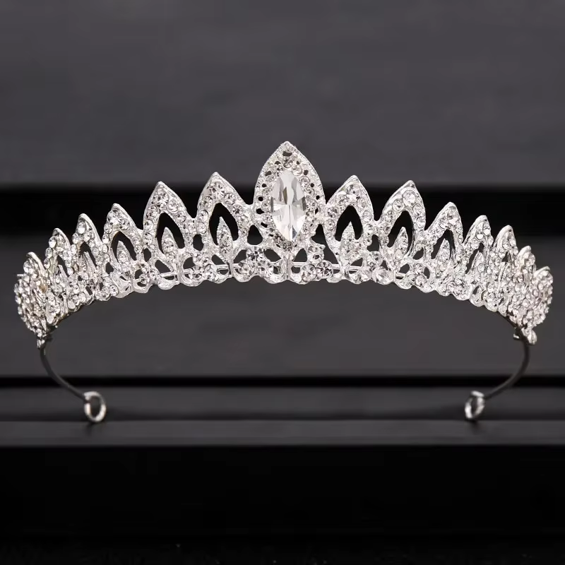 Couronne de mariage, bijoux de cheveux, accessoires de cheveux de mariée pour femmes, couronne Baroq