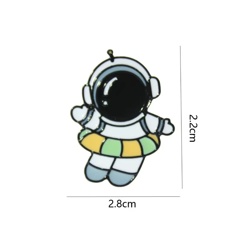 Biologie spatiale émail broche personnalisé astronaute cosmonaute bande broches revers Badge dessin 