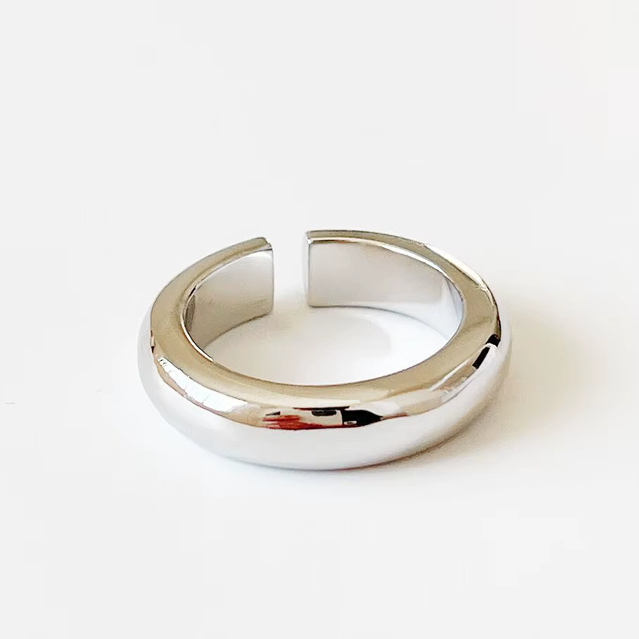 Bagues lisses originales en argent Sterling 925 pour femmes, bague de fiançailles de mariage, Vintag