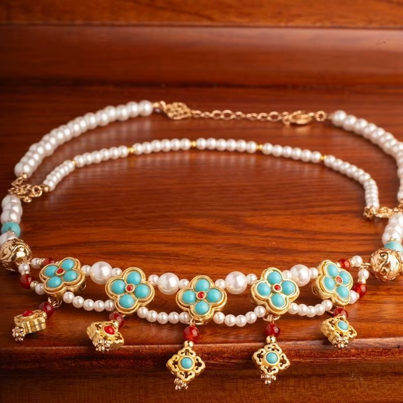 Sisi's Original Style ancien Hanfu cheveux accessoires digne collier bijoux couleur-protection atmos
