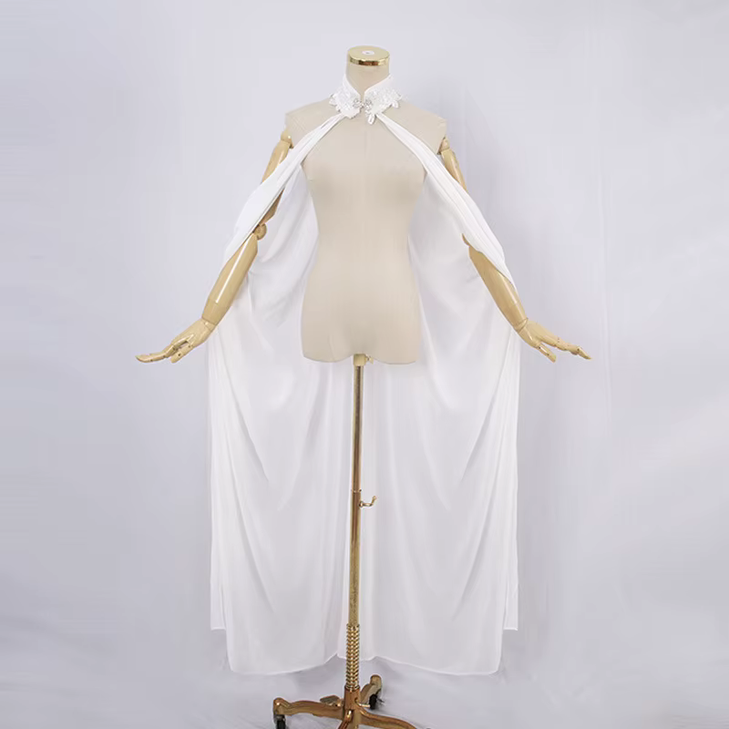 Costume de lutin elfique gothique Halloween Everak pour femme, cape en mousseline de soie, haussemen