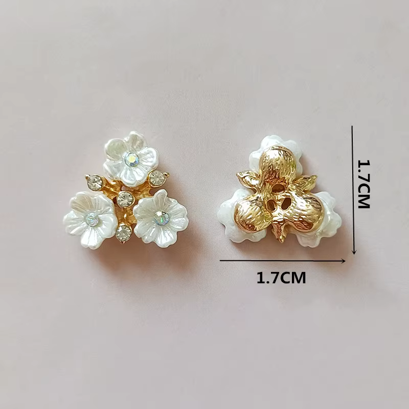 Trois bijoux en alliage de fleurs de prunier, accessoires décoratifs pour cheveux bricolage, sac à v