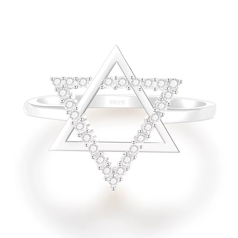Monkton – bague en argent 925, bijoux étoile hexagonale, à la mode, pour femmes, cadeau d'anniversai