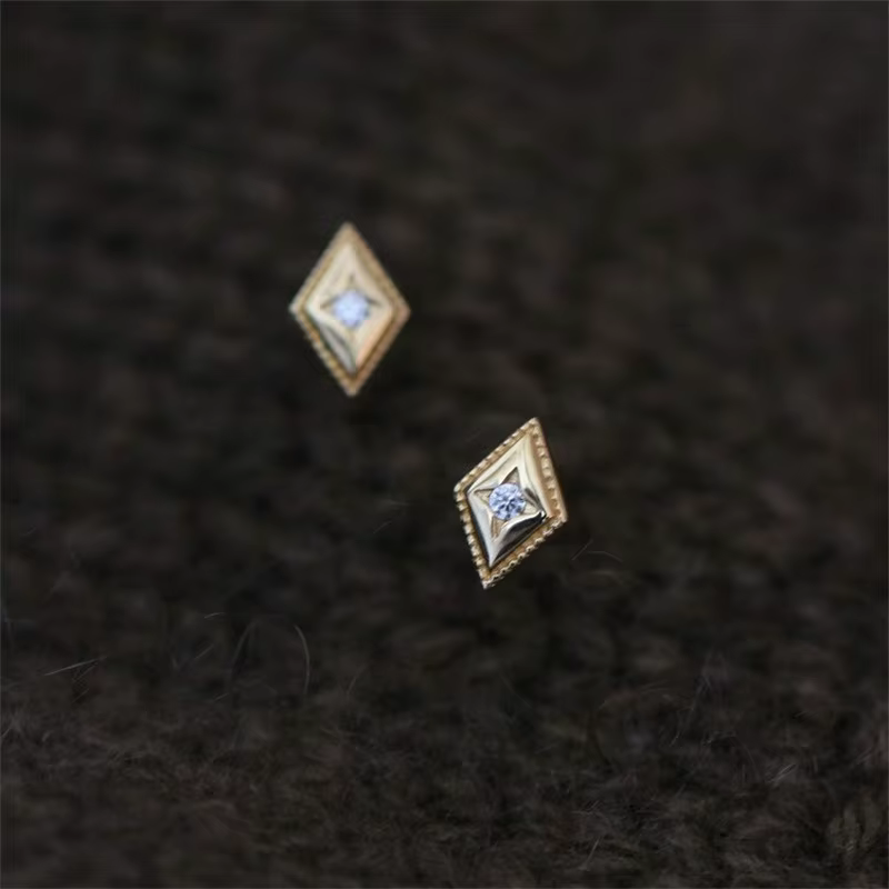 Boucles d'oreilles en argent Sterling 925 plaqué or 18 carats, diamant incrusté de Zircon, accessoir