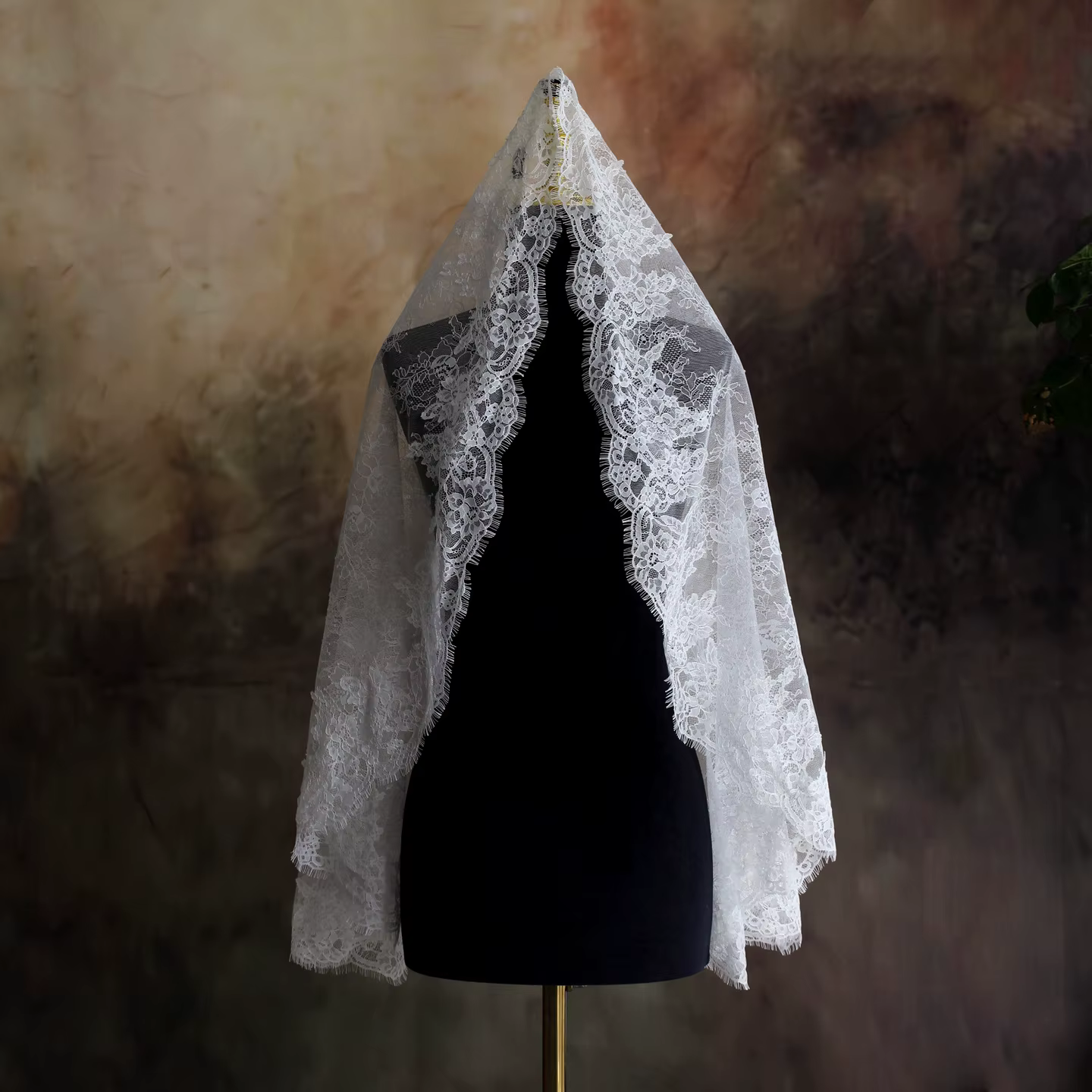 Manille dentelle voile pour mariage mariée blanc Spanich voiles de mariée tête couvrant chapelle cat