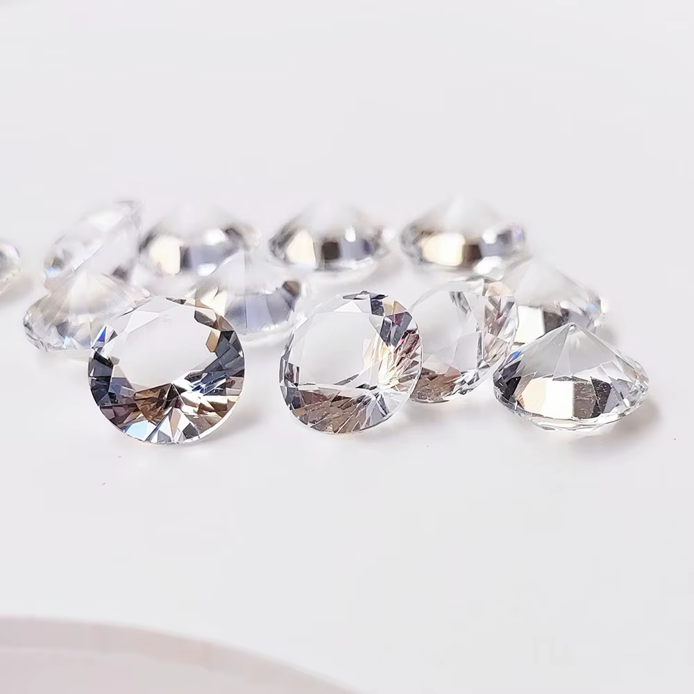 Pierres Précieuses Colorées en Clip et Diamant de 10mm, Décoration de ix, Ornements de Table de Mari