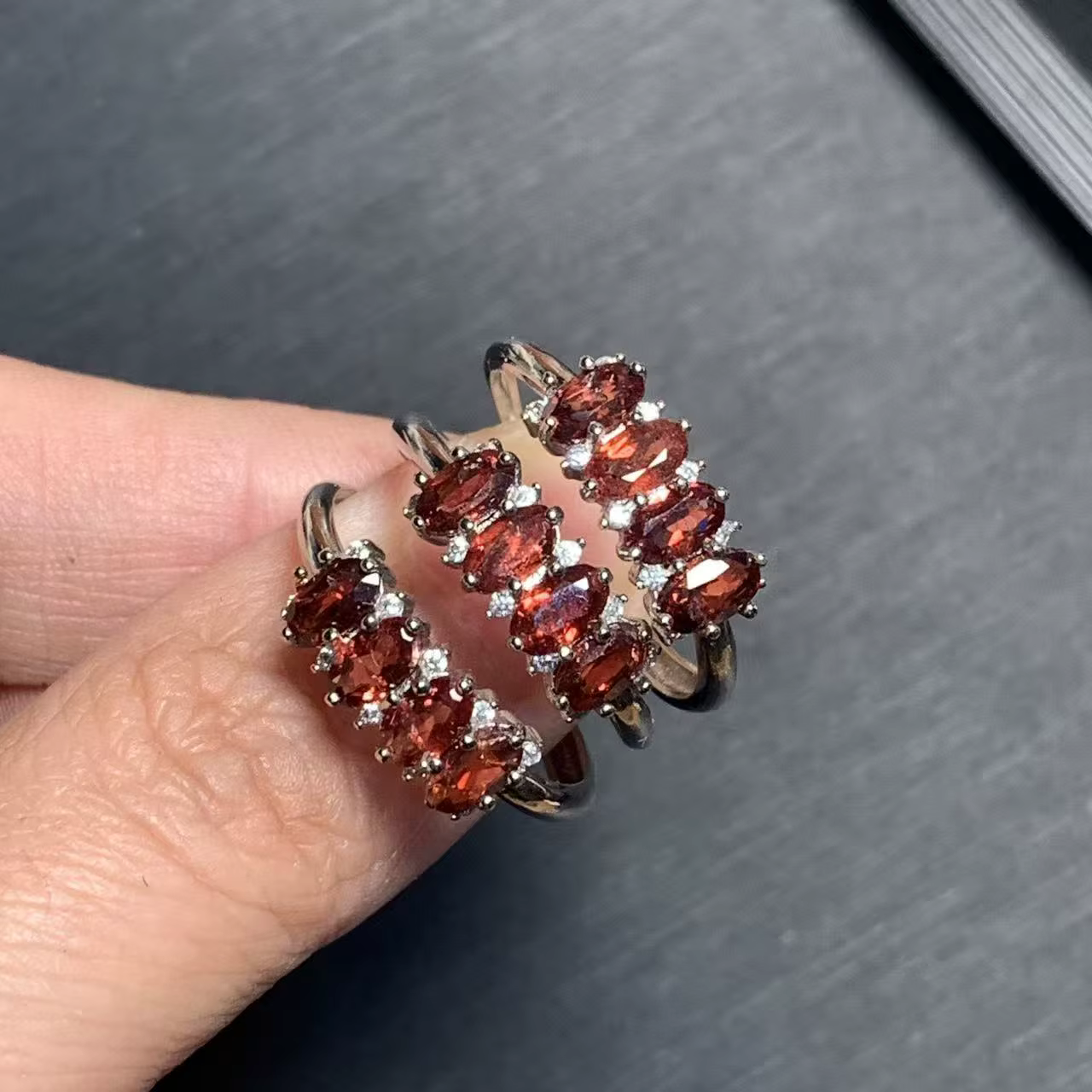 Bague grenat naturel PERIDOT améthyste pierre femme bagues faites à la main bijoux fins pour femmes 