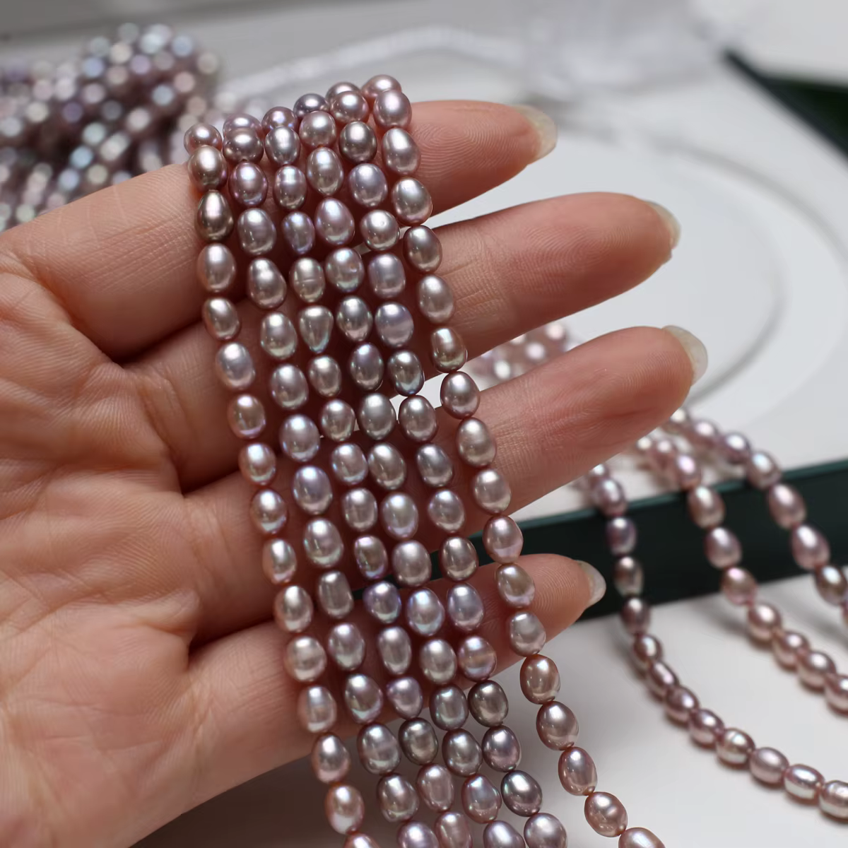 Perles d'eau douce naturelles Super AAA, ovales et amples, pour la fabrication de bijoux, accessoire