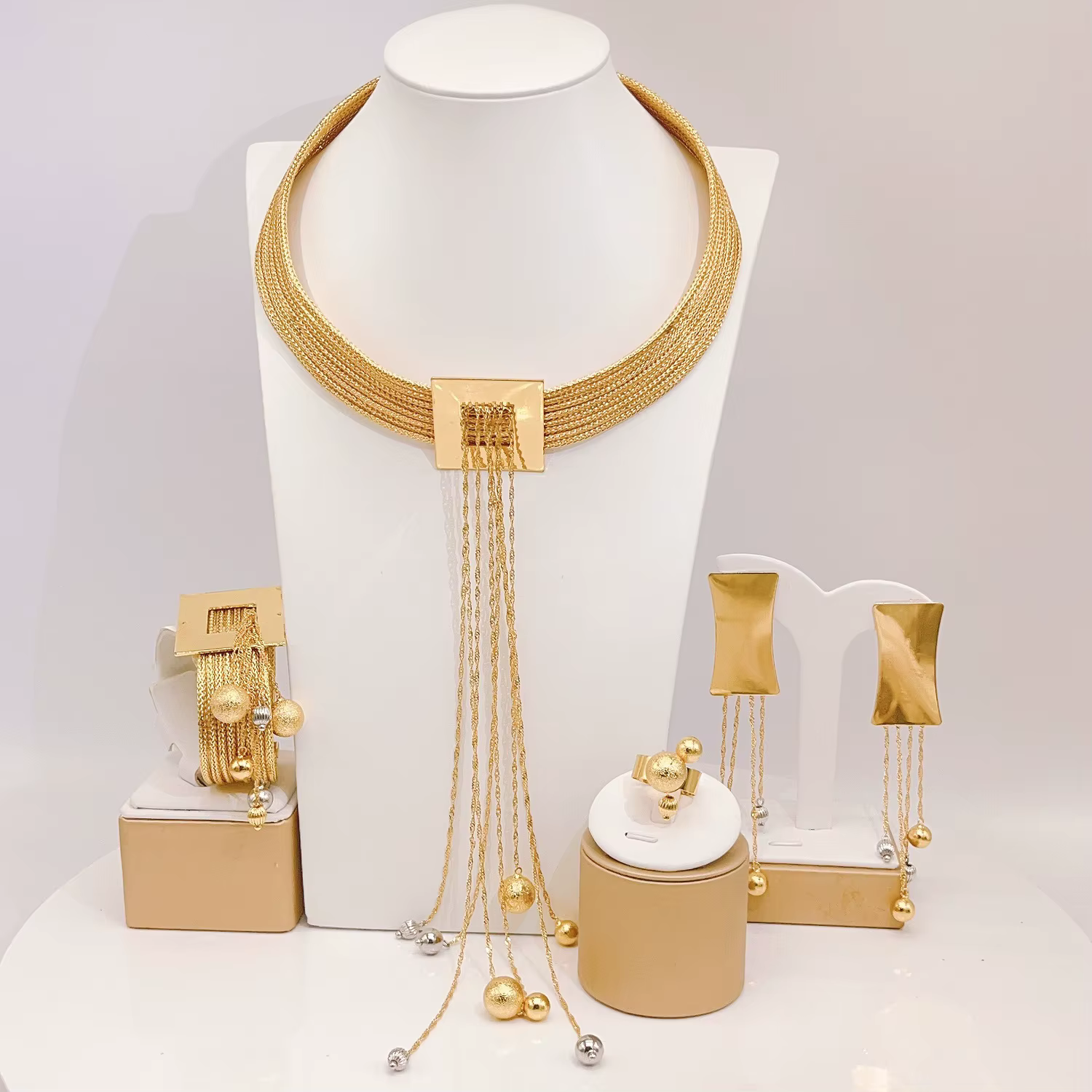 Ensemble de bijoux brésiliens avec collier de pédants, déclaration, remise, livraison gratuite, H500