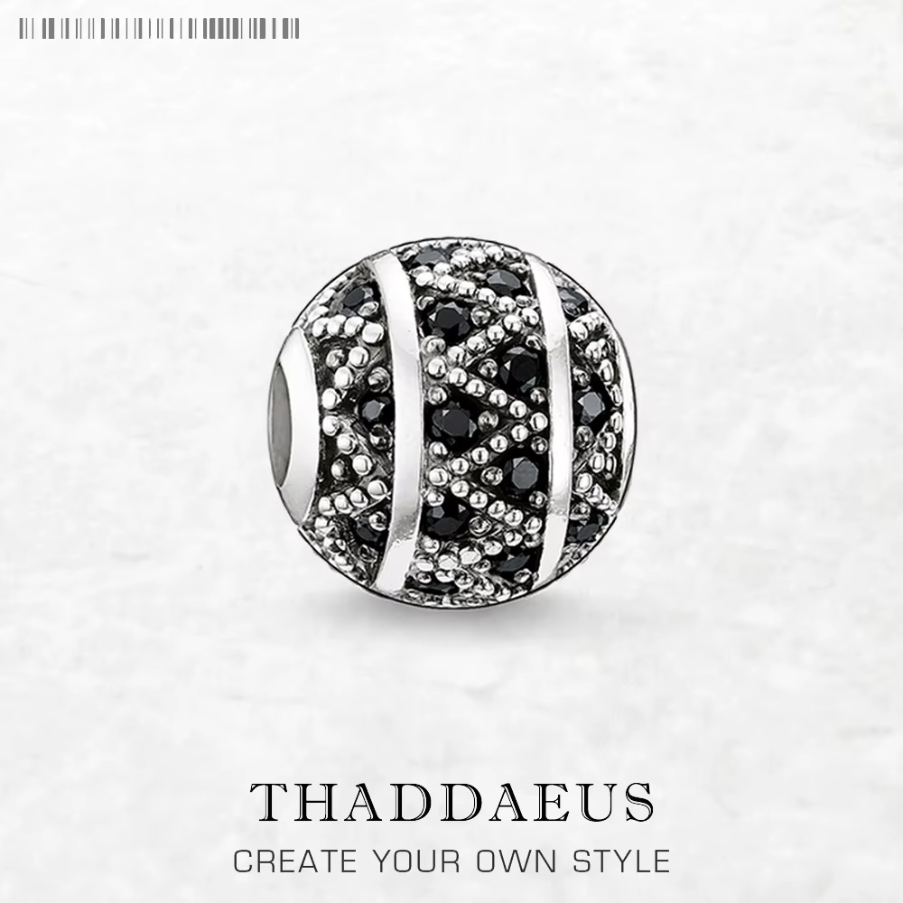 Perles noires Zig Zag Micro pavé boule breloque pour les femmes bricolage fabrication de bijoux fins