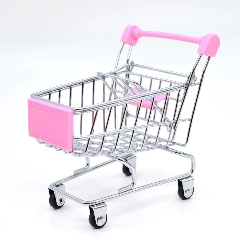 Mini chariot de supermarché 1:48, modèle de bureau, jouets pour enfants, décoration de la maison Min