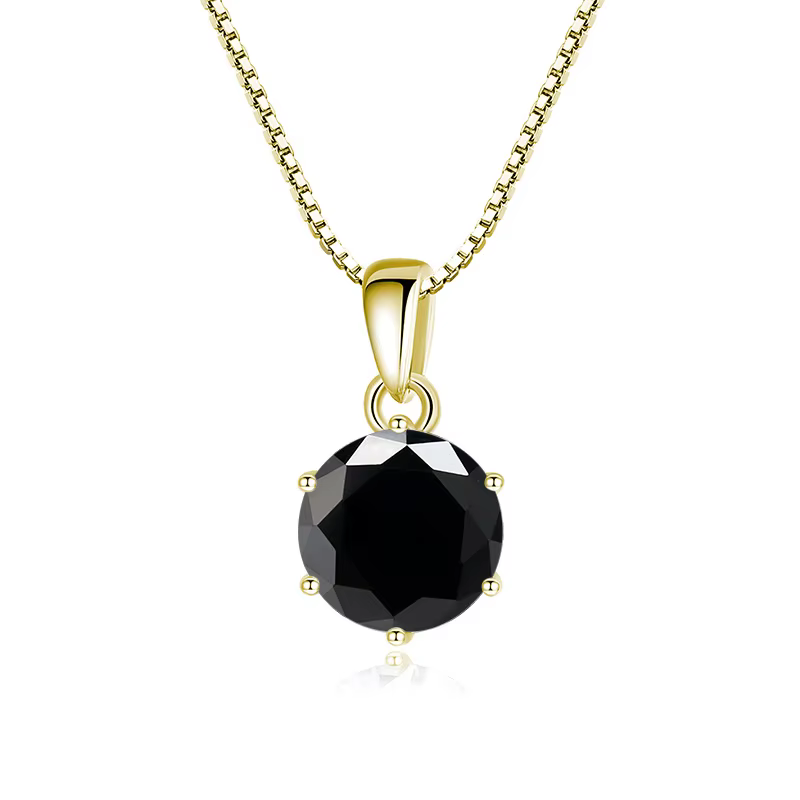JoyceJelly 1 CT véritable Moissanite pendentif collier pour femmes couleur bleu Royal Moissanite 925