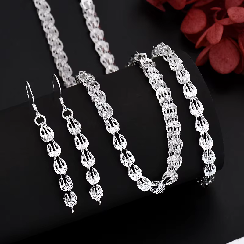 Offre spéciale 925 breloques en argent Sterling boucles d'oreilles collier Bracelet chaîne bijoux mi