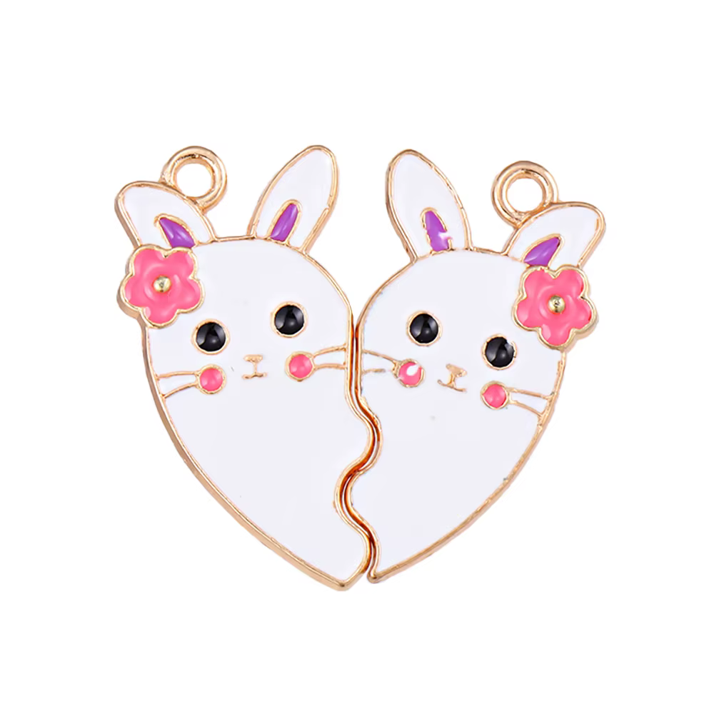 10 Pcs/Set Mode Meilleurs Amis Couple Pendentif Collier Arc-En-Ciel Coeur Brisé Choker Cadeau Amitié