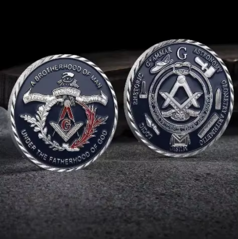 Pièces commémoratives américaines, médailles commémoratives de la franc-maçonnerie, badges métalliqu