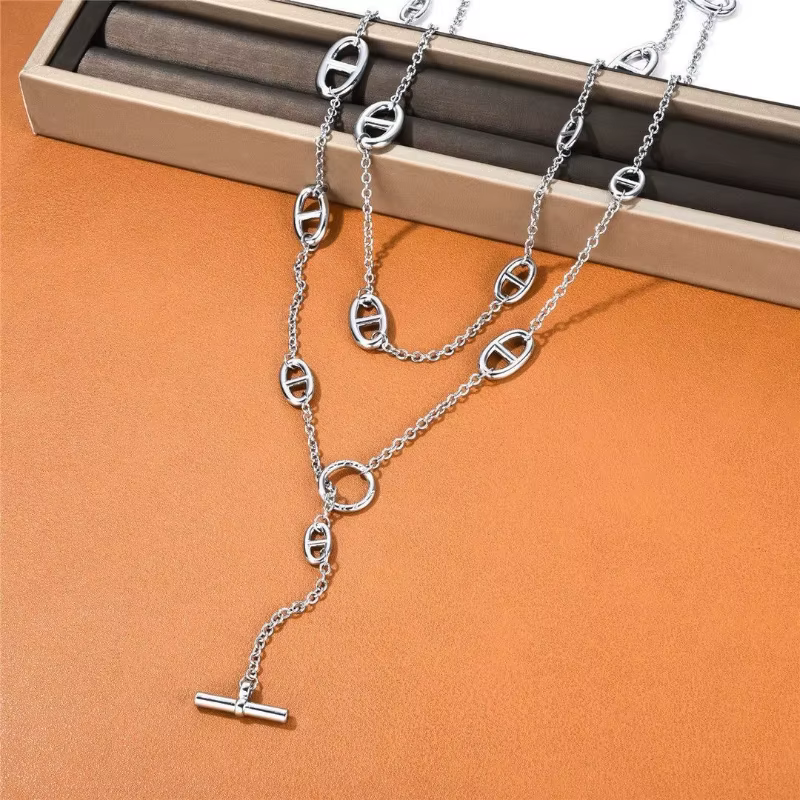 Vente flash : collier couple en acier inoxydable, bracelet multi-couches multifonctionnel et tendanc
