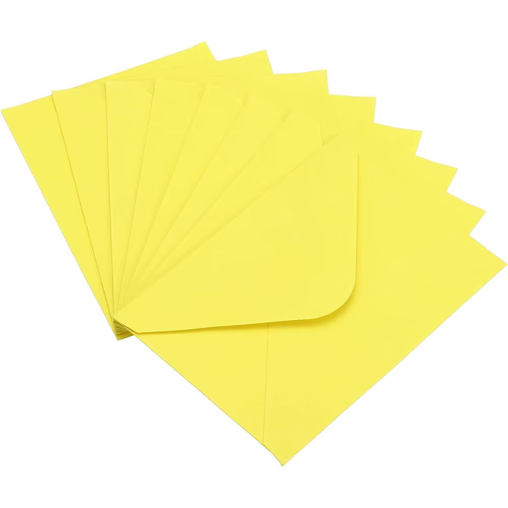 Enveloppes en papier jaune vif, 20 pièces, pour cartes-cadeaux, invitations de mariage, cartes de vœ