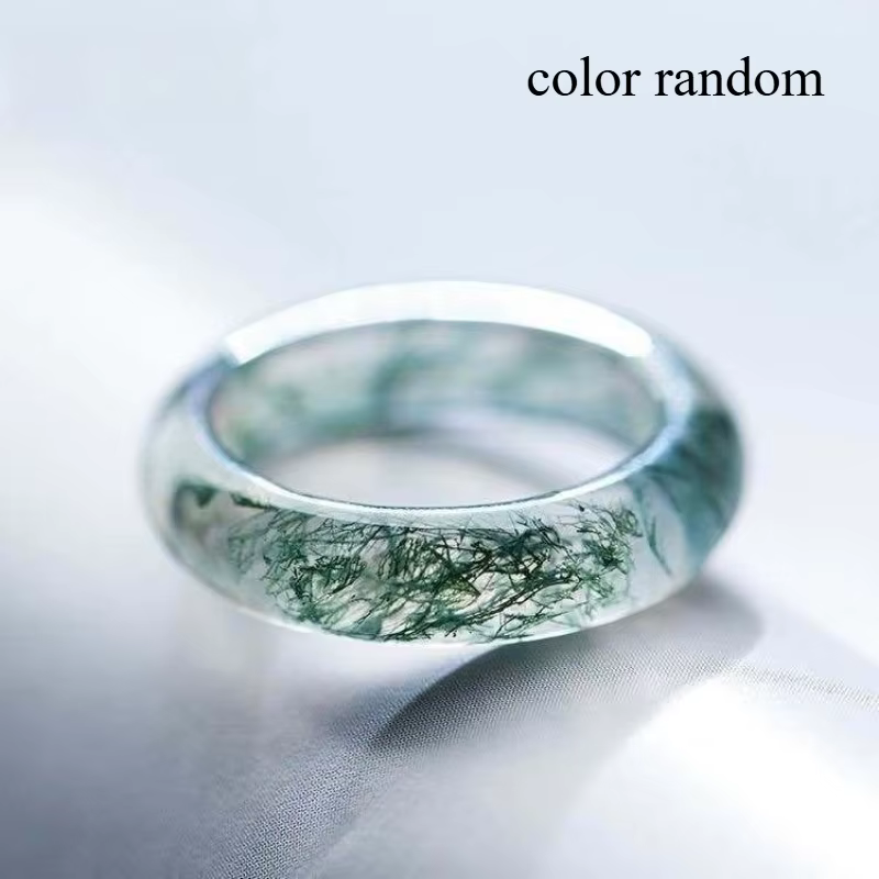 Nouvelle bague en agate aquatique naturelle, à la mode et polyvalente