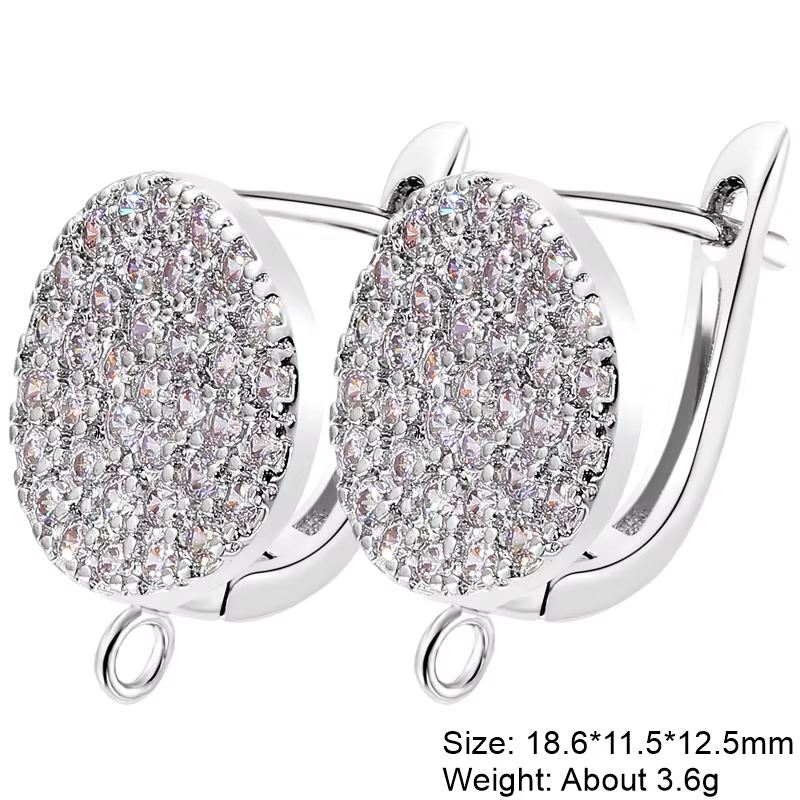Juya Crochets de boucles d'oreilles plaqués or 18 carats et argent, accessoires Shvenzy pour la fabr